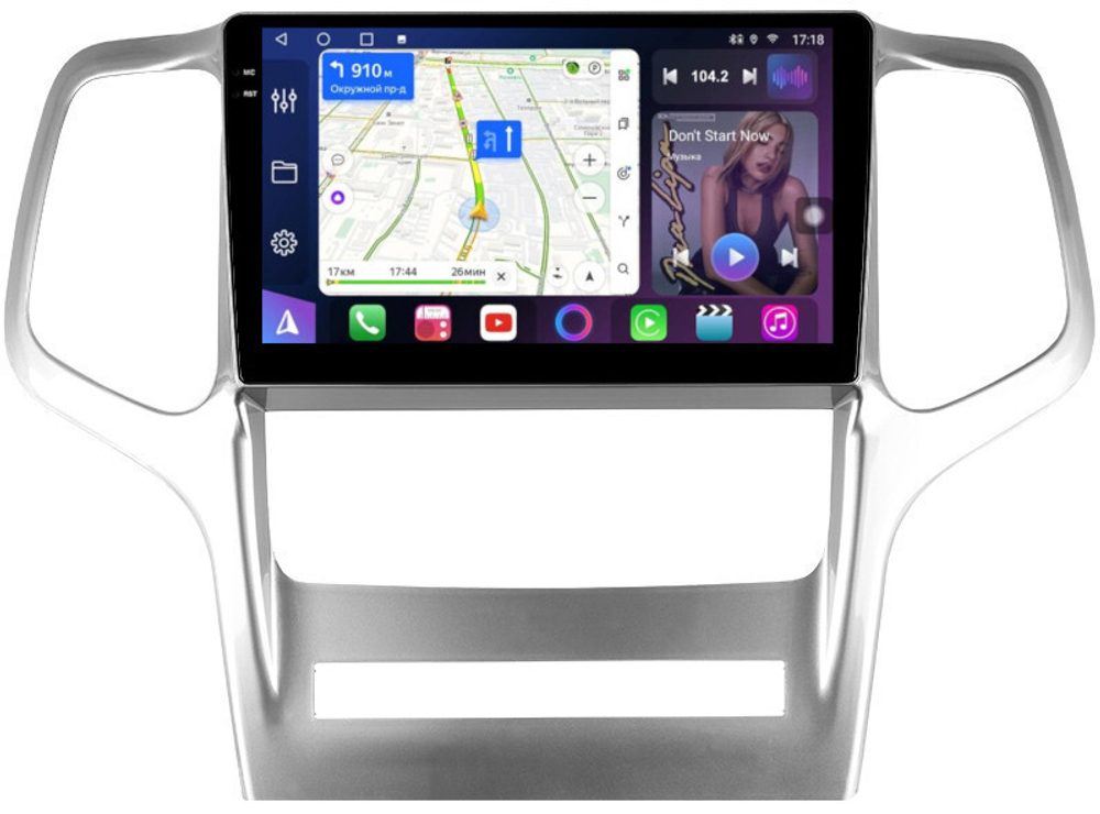 Магнитола для Jeep Grand Cherokee WK2 2010-2013 - FarCar BM9-9568 монитор 9.5" QLED на Android 14, TS10, 4+32Гб, CarPlay, 4G SIM-слот