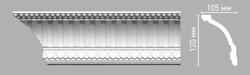 Плинтус потолочный с рисунком Decomaster 95105 120х105х2400мм