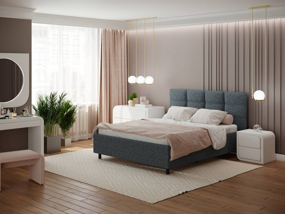 160-200 Кровать ComoVeda 8 Ultra Серый камень