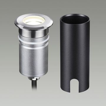 Встраиваемый грунтовый светильник 3W 4000K 6660/1GL чёрный Ingro Odeon Light