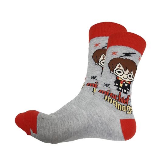 Носки Гарри Поттер Шалость удалась, р-р 36-42 (серый/красный)