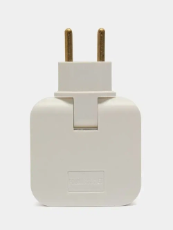 Тройник для розетки с USB плоский поворотный на 180 градусов, разветвитель электрический