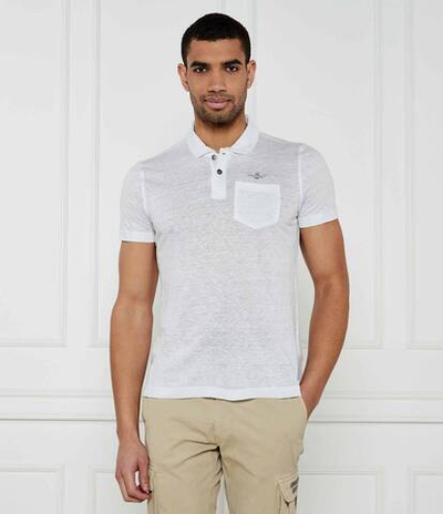 Льняное поло Aeronautica Militare - белый(PO1855J679)