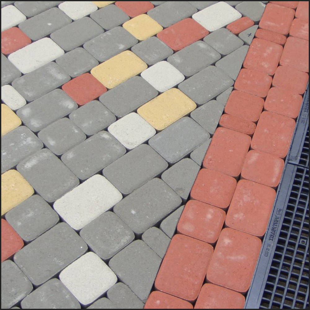 Тротуарная плитка КЛАССИКО - Стандарт Желтый, комплект из 3 видов плит