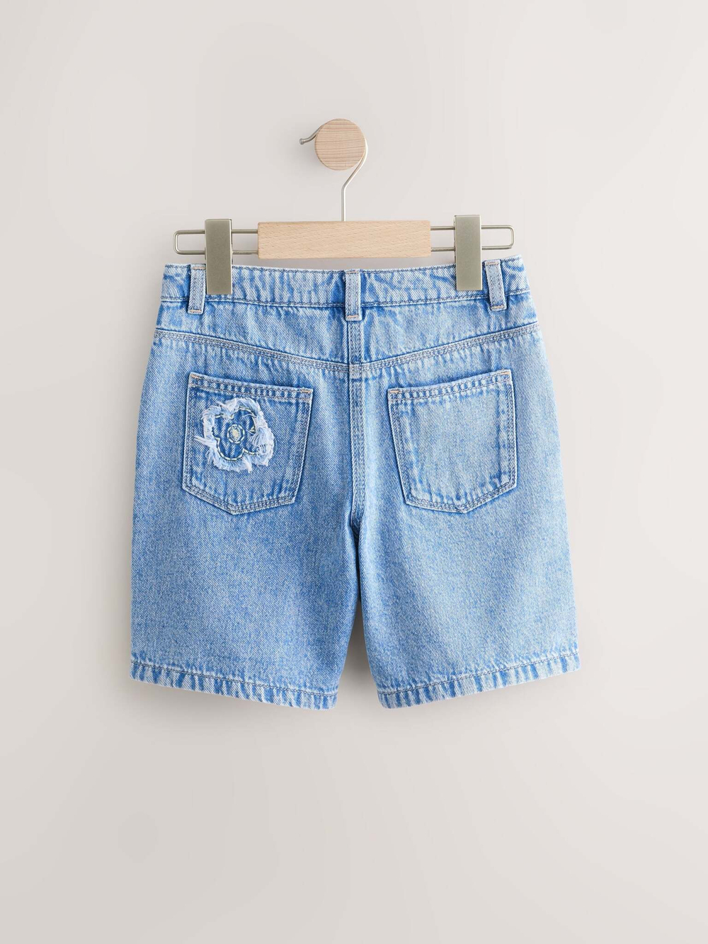 Шорты джинсовые с вышивкой для девочки Next E35-576, Синий