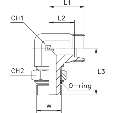 Штуцер FRA90 DS12 UNF3/4" (корпус) CAST