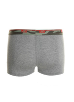 Мужские трусы-боксеры с широкой резинкой в милитари стиле (Размер: L) (Цвет: серый меланж)