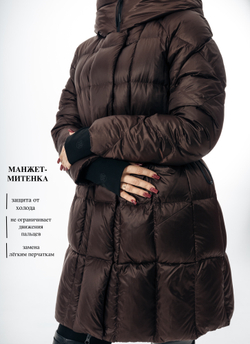 Женский пуховик с натуральным наполнителем - гусиный пух