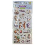 Наклейки зефирные "Котики", 18х9,5 см, ассорти 6 видов, FUNSTER (ФАНСТЕР), 666092