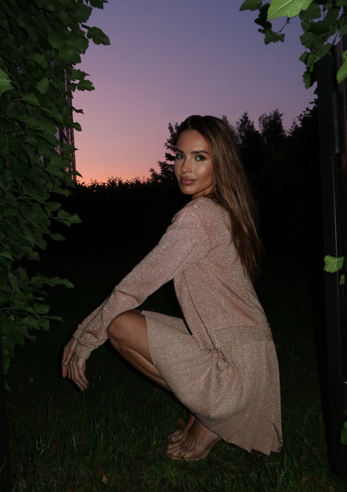 кардиган с добавлением люрекса в золотом цвете