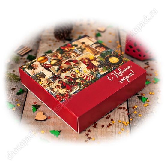 Упаковка для 9 шоколадных конфет. НГ