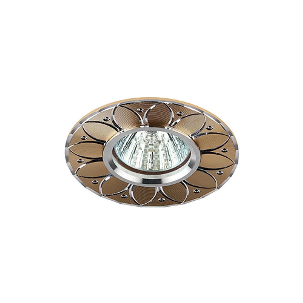 KL42 SL/GD Светильник ЭРА литой алюминевый MR16,12V/220V, 50W серебро/золото | Алюминиевые встраиваемые светильники