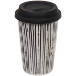 Стакан керамический 400мл «Абстракция» с пластиковой крышкой