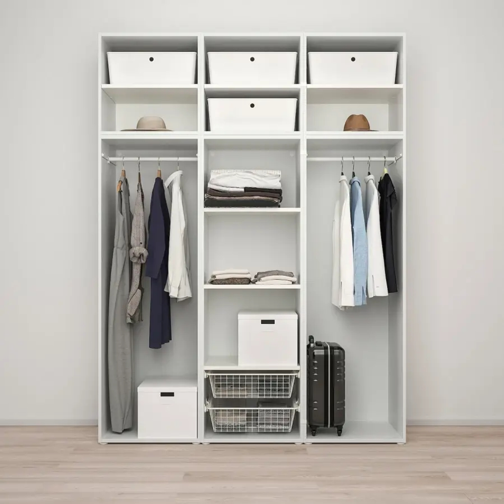 Платяной шкаф - IKEA PLATSA/FONNES  / ПЛАТСА/ФОННЕС ИКЕА, 180x57x241 см, белый