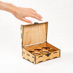 Подарочный деревянный короб для рюмок (стопок) PK49