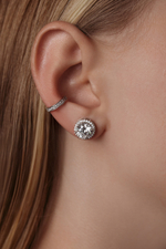 Серьги - пусеты "DIVA" с цирконием