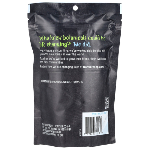 Frontier Co-op, Органические цветы лаванды, 2,72 унции (77 г)