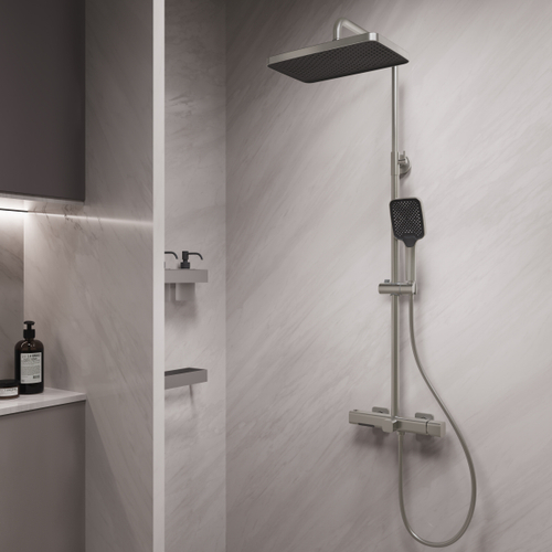 Душевая стойка Vincea Core VSFS-4CO1BN с изливом, брашированный никель