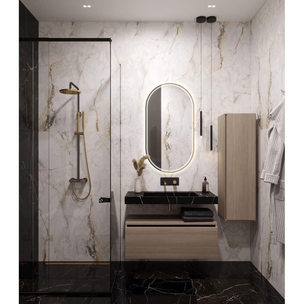 Раковина-моноблок Boheme Flat 100 859-100-NM, NERO MARQUINA