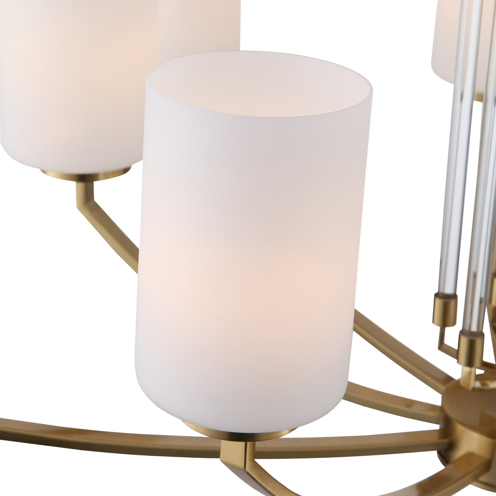 SL1403.303.06 Люстра подвесная ST-Luce Латунь/Прозрачный E27*6 40W ОПАЛ