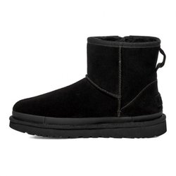 UGG Classic Mini Zipper Tape Logo Black