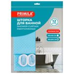 Шторка для ванной полиэстер, 180х200 см, кольца в комплекте, ГОЛУБОЙ БРИЛЛИАНТ, PRIMILA, 700096