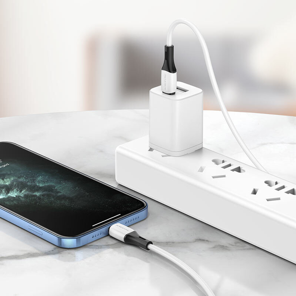 Кабель Lightning -TypeC BOROFONE BX79 PD 20W Silicone (белый) 1м