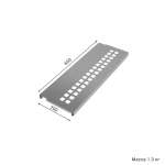 Металлическая полка IF, глубина 200 мм, длина 600 мм — перфорированная