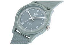 Adidas Originals STREET Wrist Watch Solar Quartz Movement Resin Strap Gray Dial Men"s Watches 50m Water Resistant