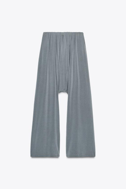 ZARA БРЮКИ ИЗ КРЕПА, АНТРАЦИТОВО-СЕРЫЙ