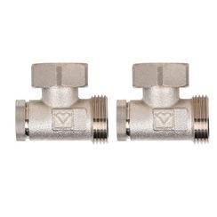 Набор Royal Thermo для нижнего подключения радиатора угловой раздельный 3/4х3/4ЕК