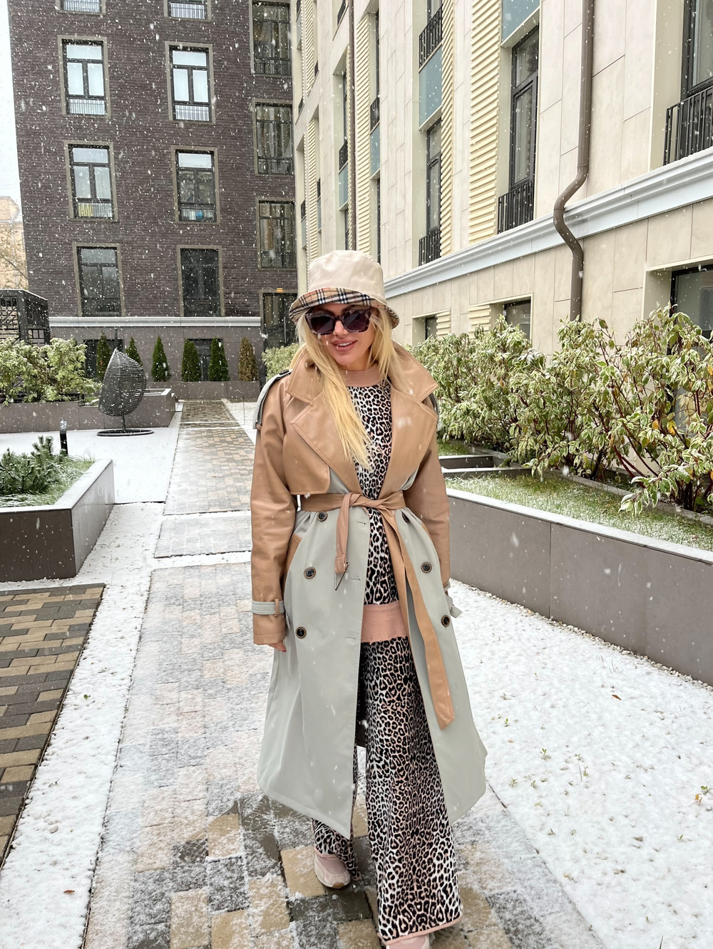 Комбинированный тренч London Style