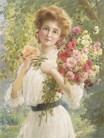 Основа с рисунком   для вышивания лентами "Прекрасное лето"