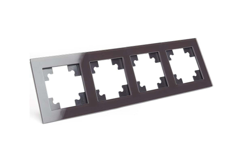 STEKKER Катрин Рамка 4 мест. стекло шоколад GFR00-7004-04 39538