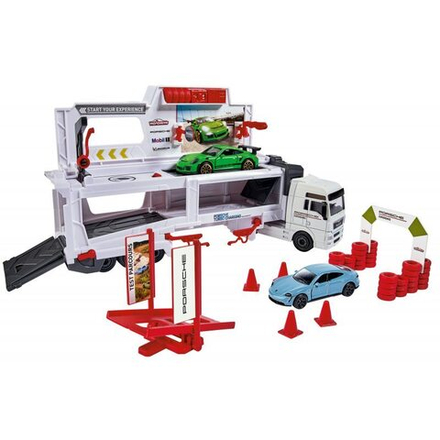 Majorette - Комплект Mobile Center Truck MAN TGX + 2 автомобиля Porsche 2 053 304