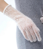 Перчатки ажурные ПЧ228-01 белые