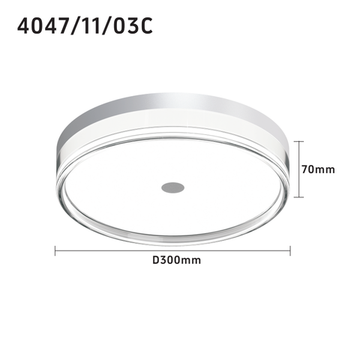 Светильник потолочный/настенный LED 24W 3000К/4000К/6000К 4047/11/03C серебристый Ekols 40 Stilfort