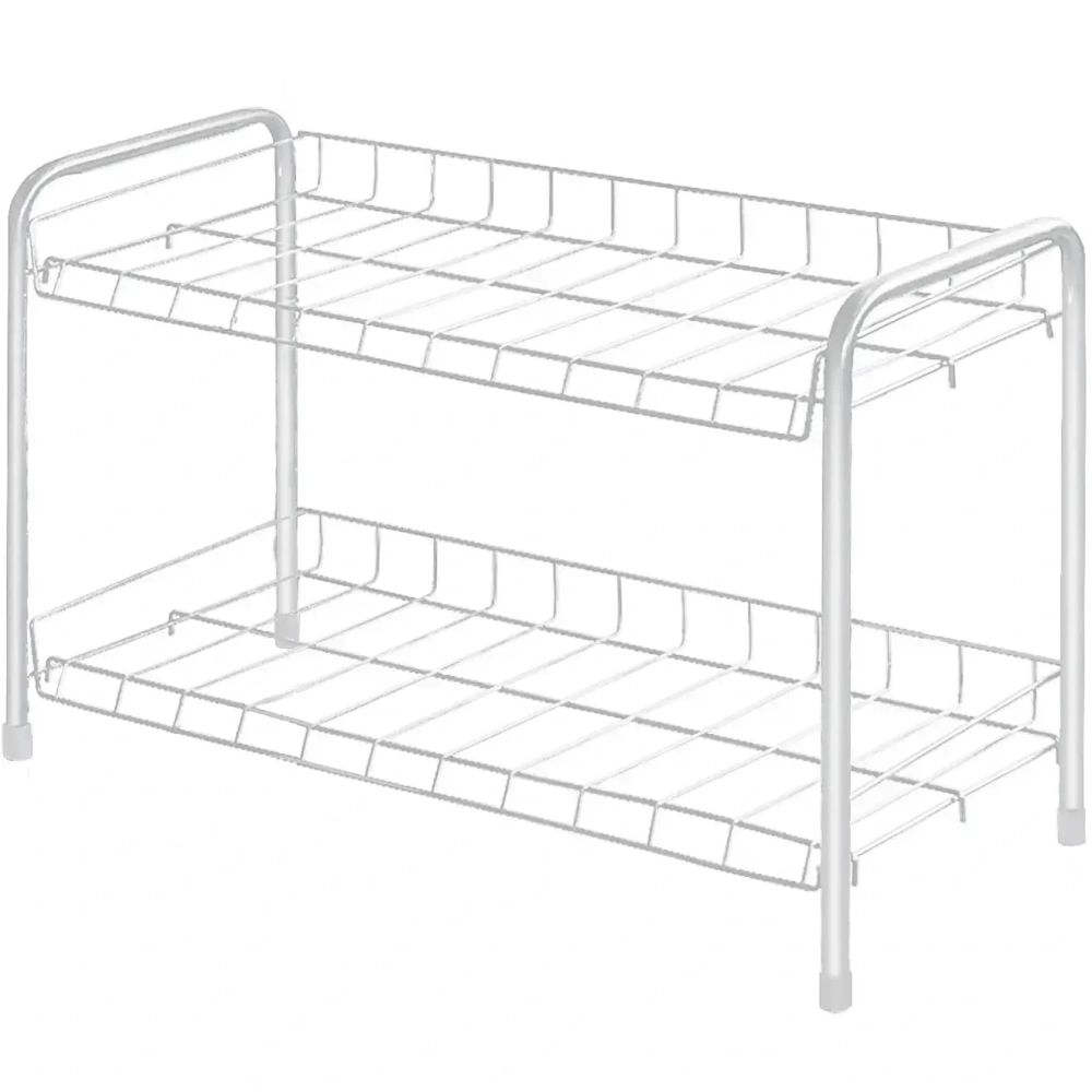 Этажерка для обуви 2 полки 660*280*440 матовый белый ЭТ3/МБ