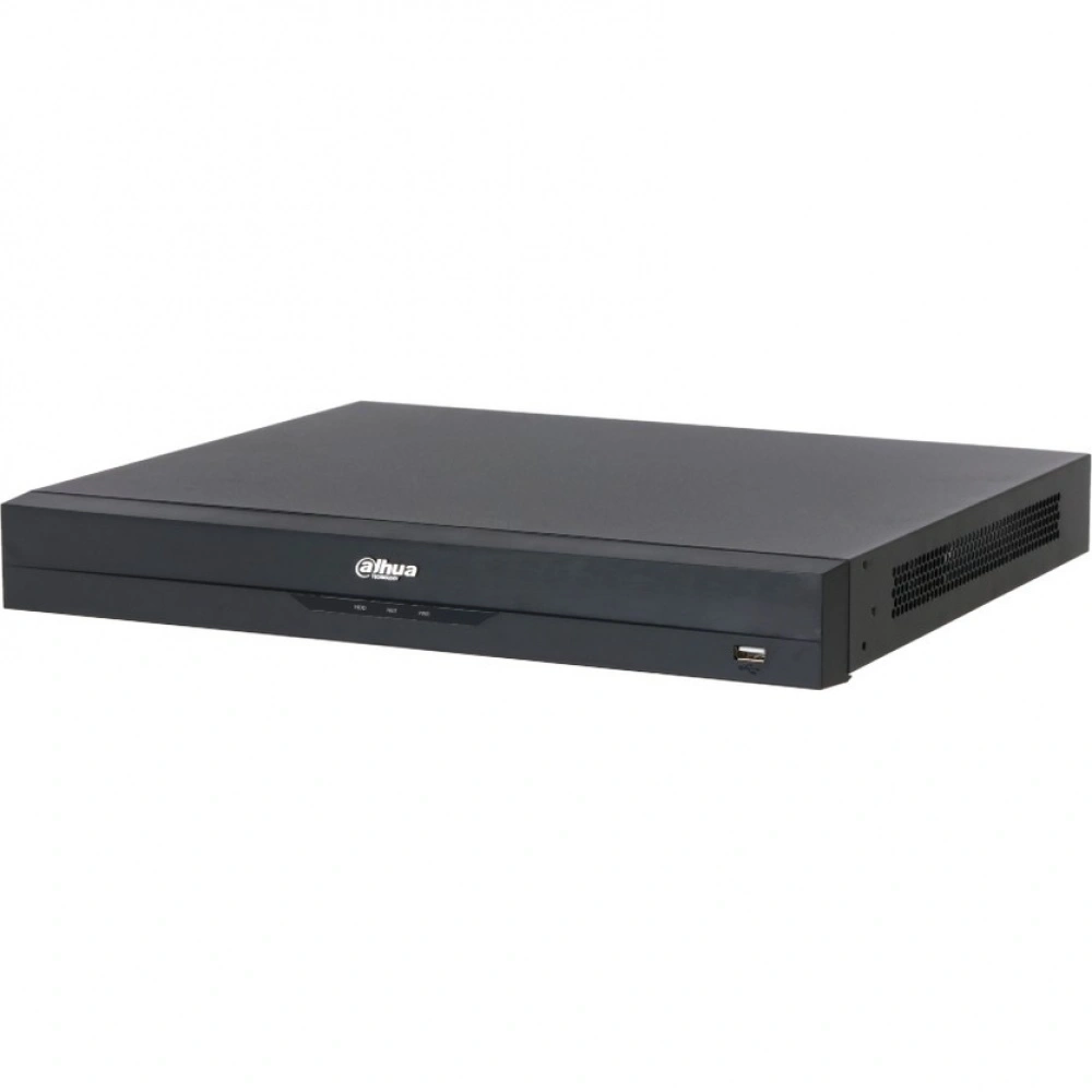 16-канальный IP-видеорегистратор Dahua c PoE до 448Мбит/с; 2 SATA III до 20Тбайт; 1 HDMI (8K), 1 VGA; 1 RJ45 1000Мбит/с, 8 RJ45 100Мбит/с (PoE/PoE+, до 130Вт, поддержка ePoE);трев