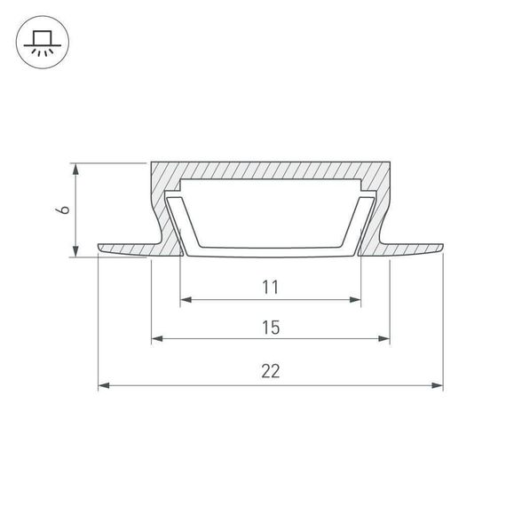Профиль Arlight MIC-F-2000 ANOD 012082