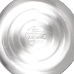 Чайник нерж, 3 л, свист, ручк с силик покр, Daniks, серый мрамор, DSC-8799