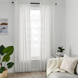 IKEA GUNNLAUG  (ИКЕА ГУННЛАУГ)  -  Звукопоглощающая штора, белая, 145x300 см