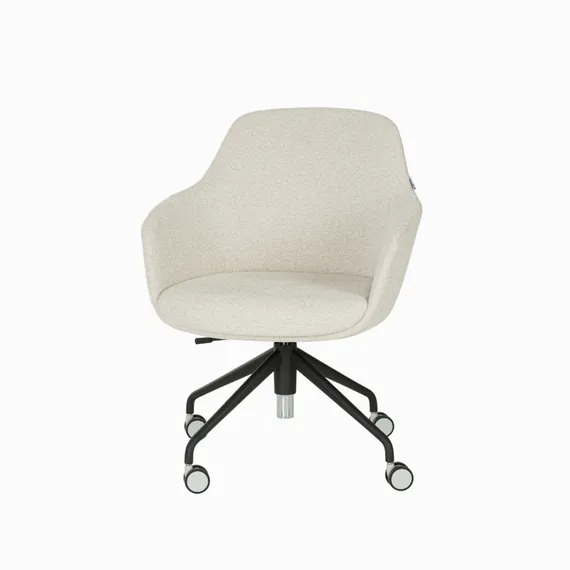 Кресло с колесиками Lucio бежевая ткань