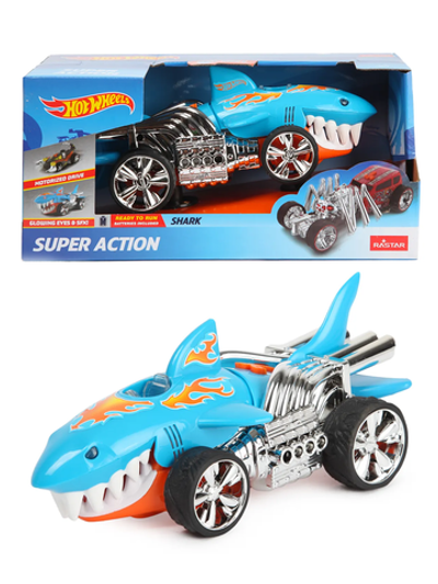 Машина Хот вилс машинка в виде акулы с дизайном 62002 | Hot Wheels Action Sharkruiser c большими колёсами 3+