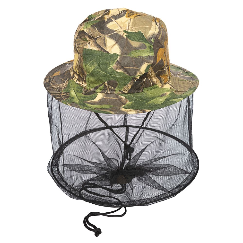Панама-накомарник с кольцом Антигнус ткань Смесовая цвет Лес