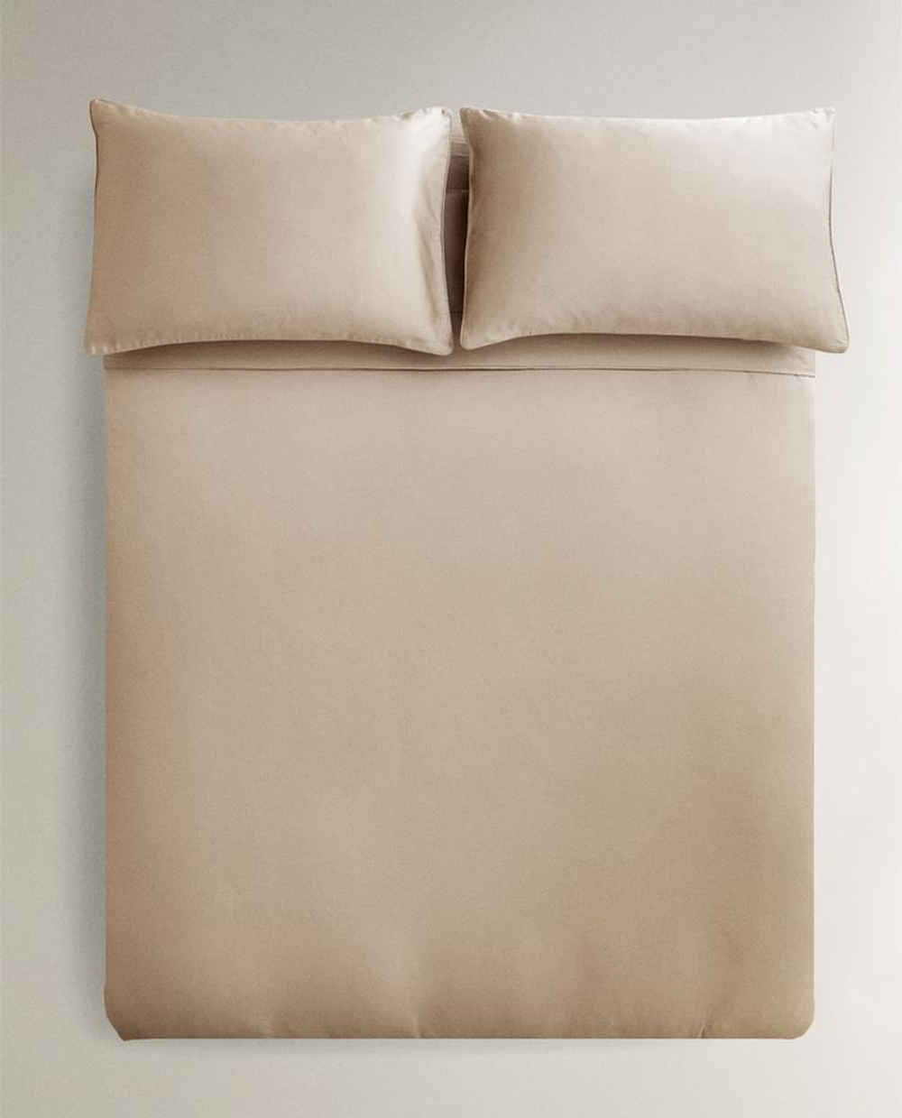 ZARA HOME (500 НИТЕЙ) ПОДОДЕЯЛЬНИК ИЗ САТИНА, СЕРЫЙ