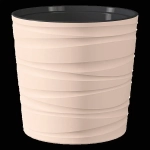 Кашпо для цветов пластиковое 8л d-26см «Модерн Мини» Пудровый
