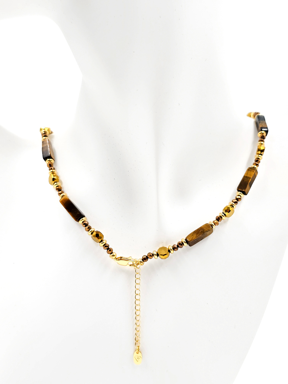 Чокер из натурального камня тигровый глаз