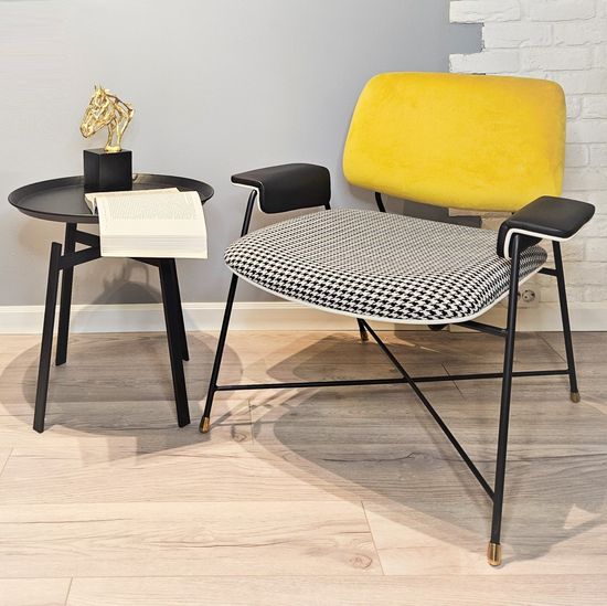 Кресло Bauhaus металл, ткань, велюр