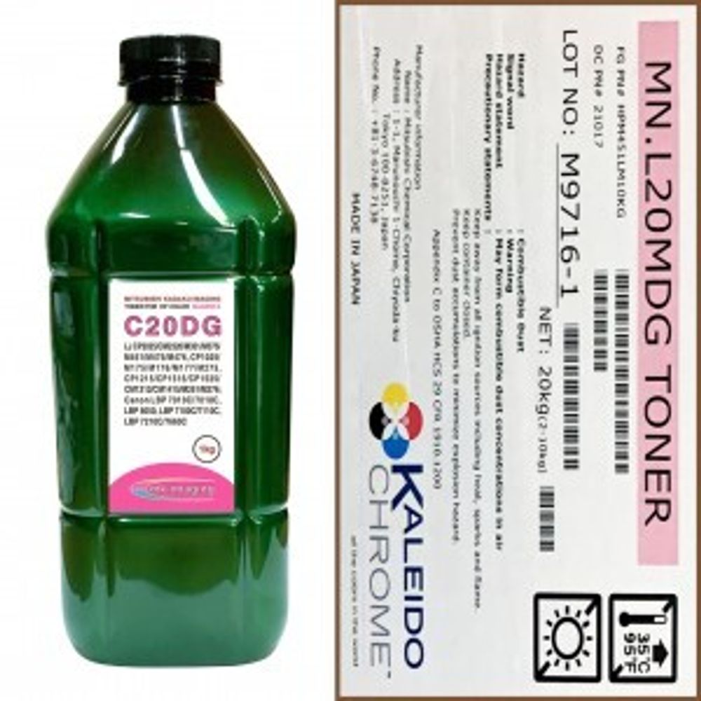 Тонер для HP Color Универсал тип C20DG (фл,1кг,кр,glossy,Chemical MKI) Green Line